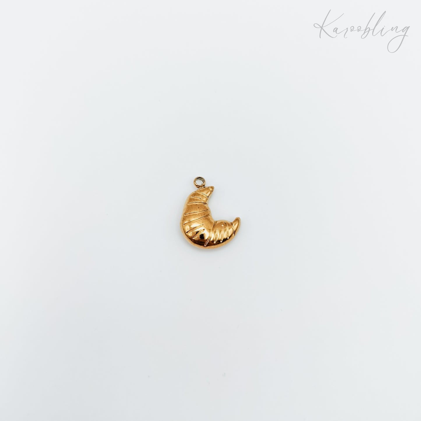 18K Gold Plated Croissant Charm (water & tarnish proof)