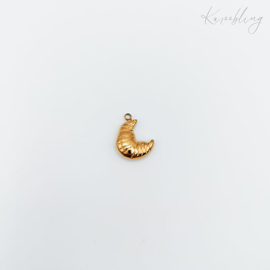 18K Gold Plated Croissant Charm (water & tarnish proof)