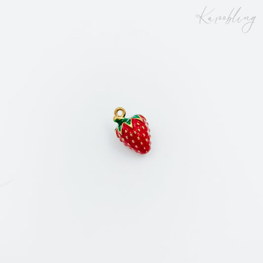 18k gold plated strawberry charm (water & tarnish proof)