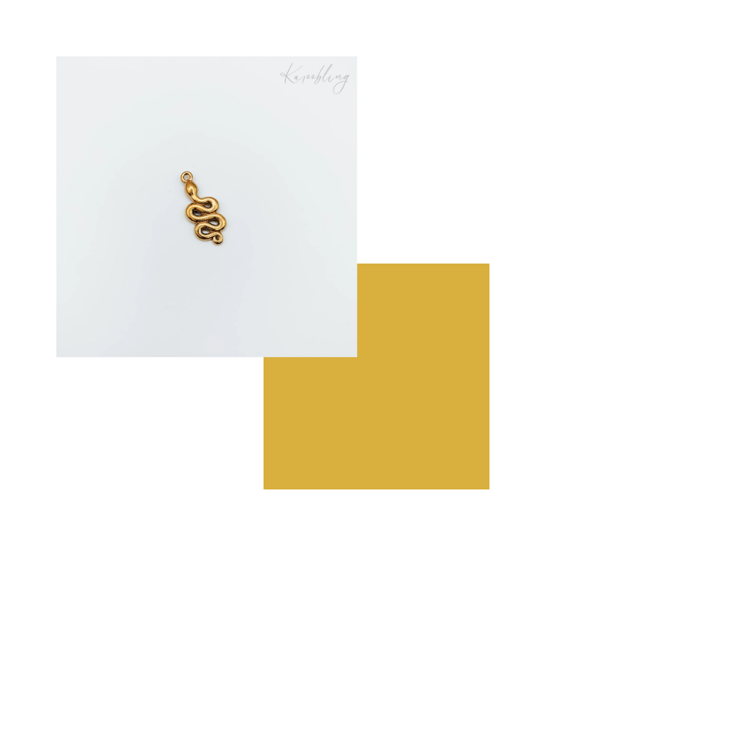 18K Gold Plated Croissant Charm