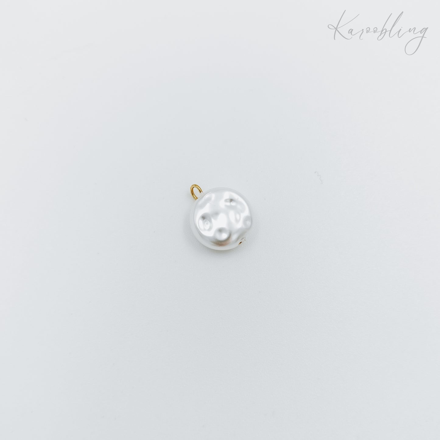 gold plated baroque coin pearl charms (water & tarnish proof)