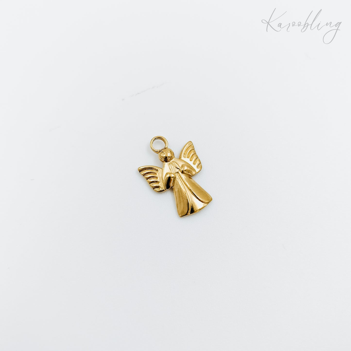 gold plated medium angel charm (water & tarnish proof)