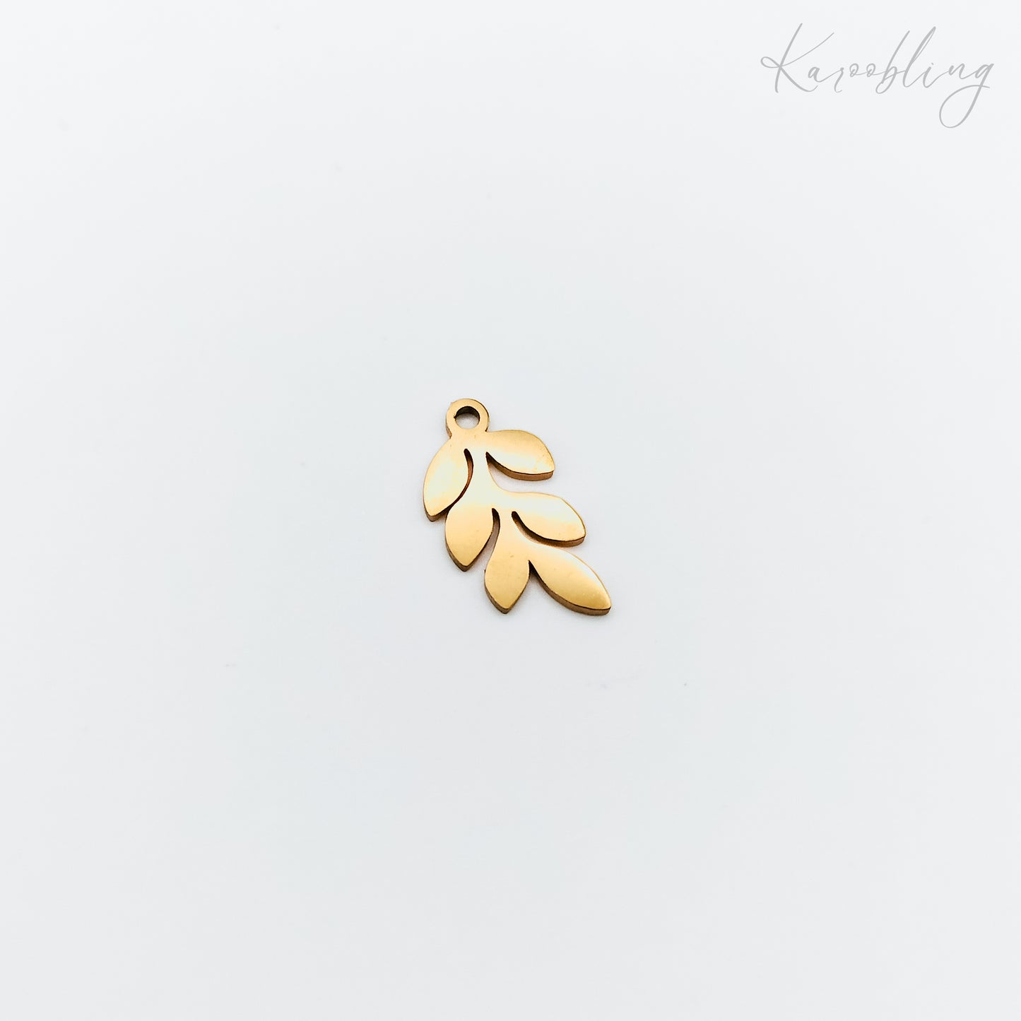 Gold Plated Olive Leaf Charm (water & tarnish proof)