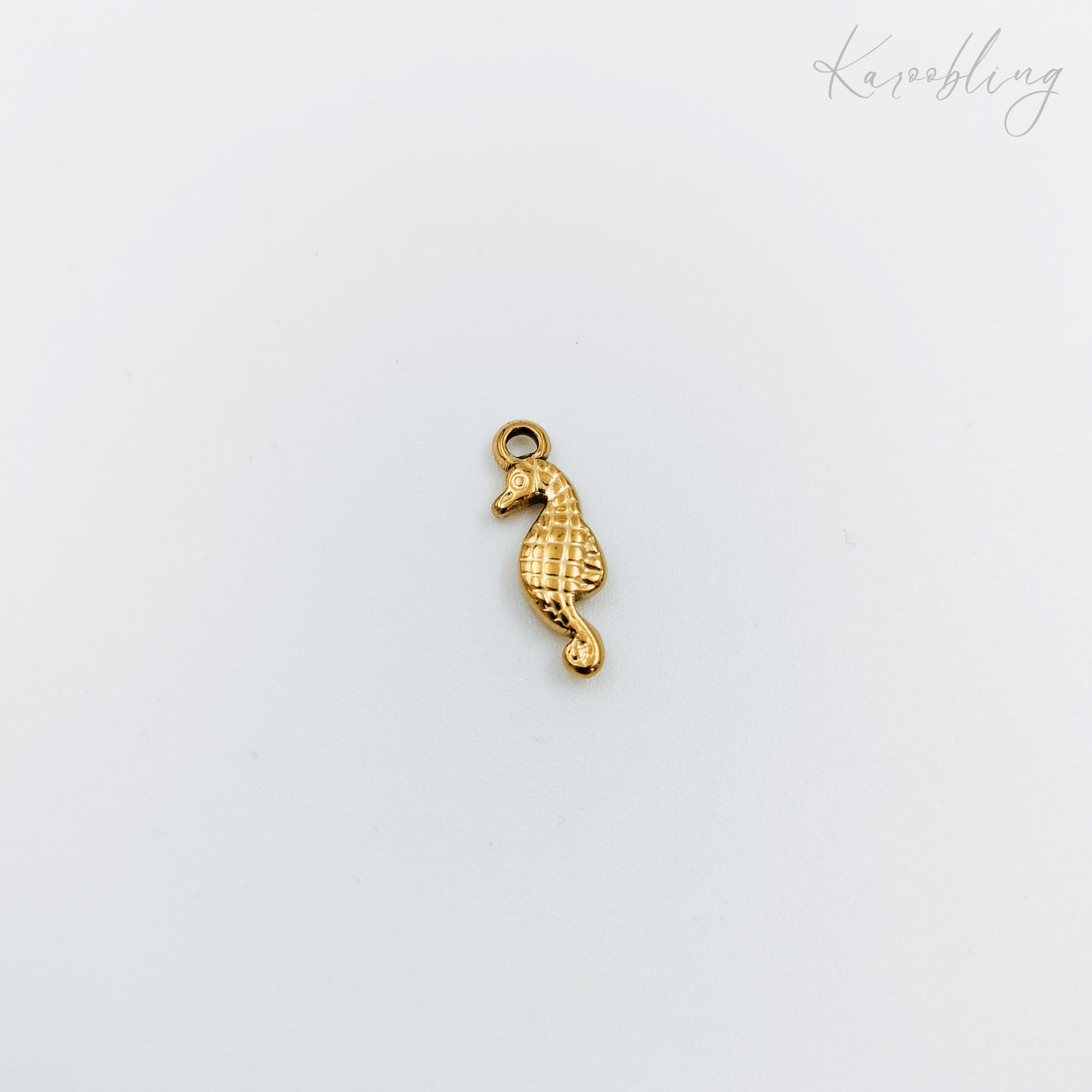 gold plated seahorse charm (water & tarnish proof)