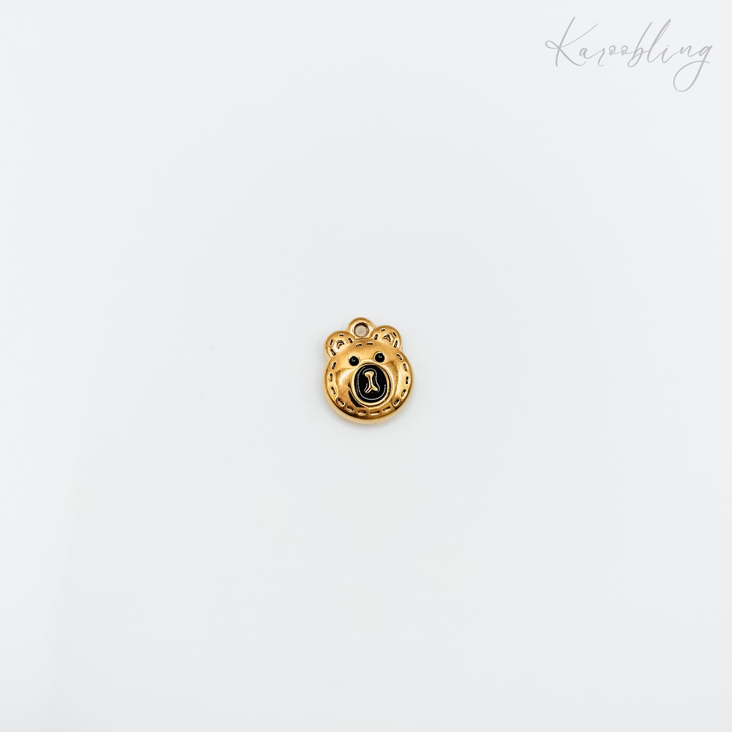 Gold Plated Teddy Bear Charm (water & tarnish proof)