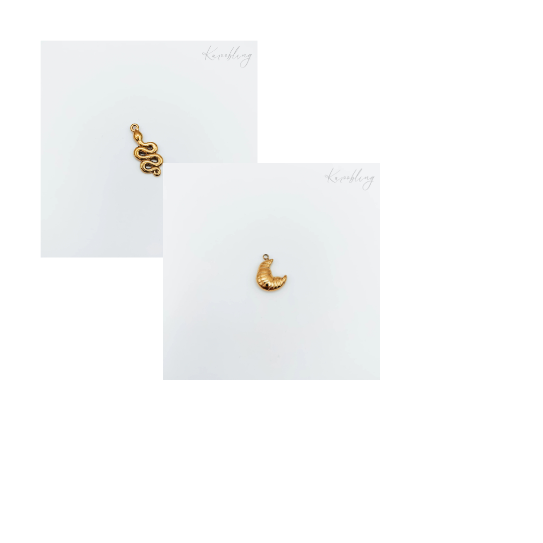 Gold Plated Candy Swirl Charm