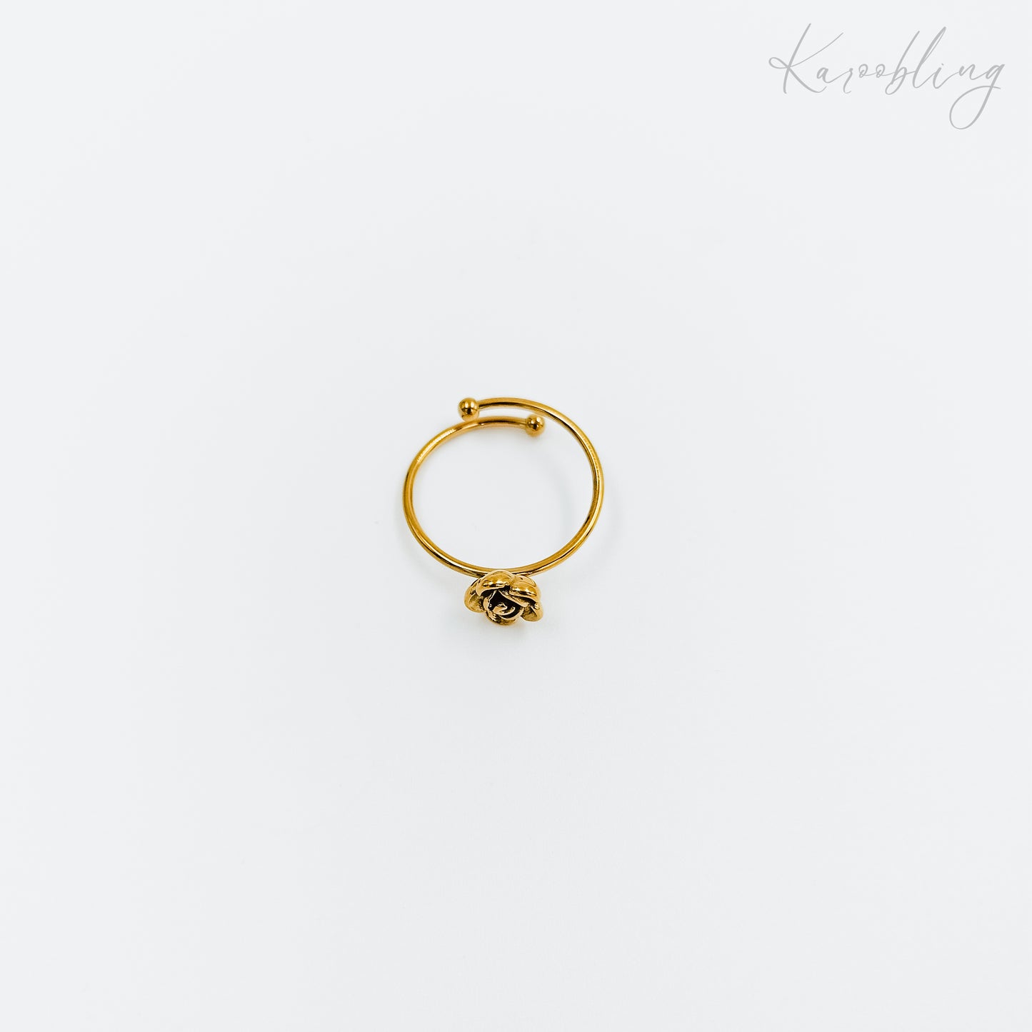 rose ring 18k gold plated (water & tarnish proof)