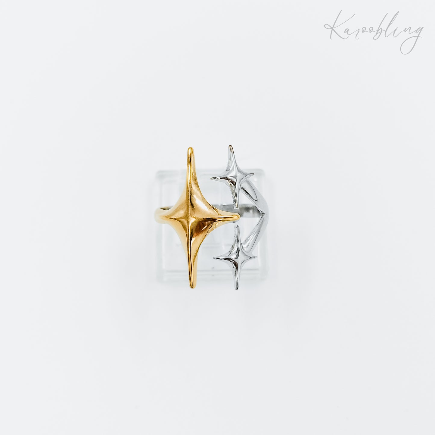 starburst mixed metal ring (water & tarnish proof)