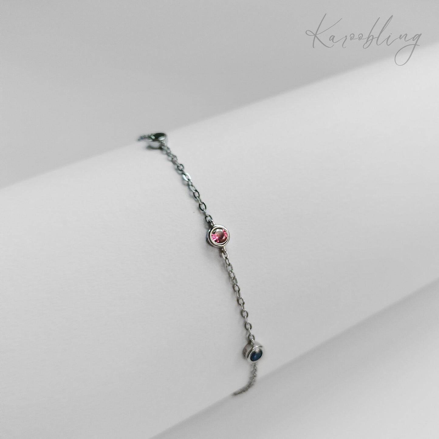 Sterling Silver Enchanted Pastel Harmony Bracelet