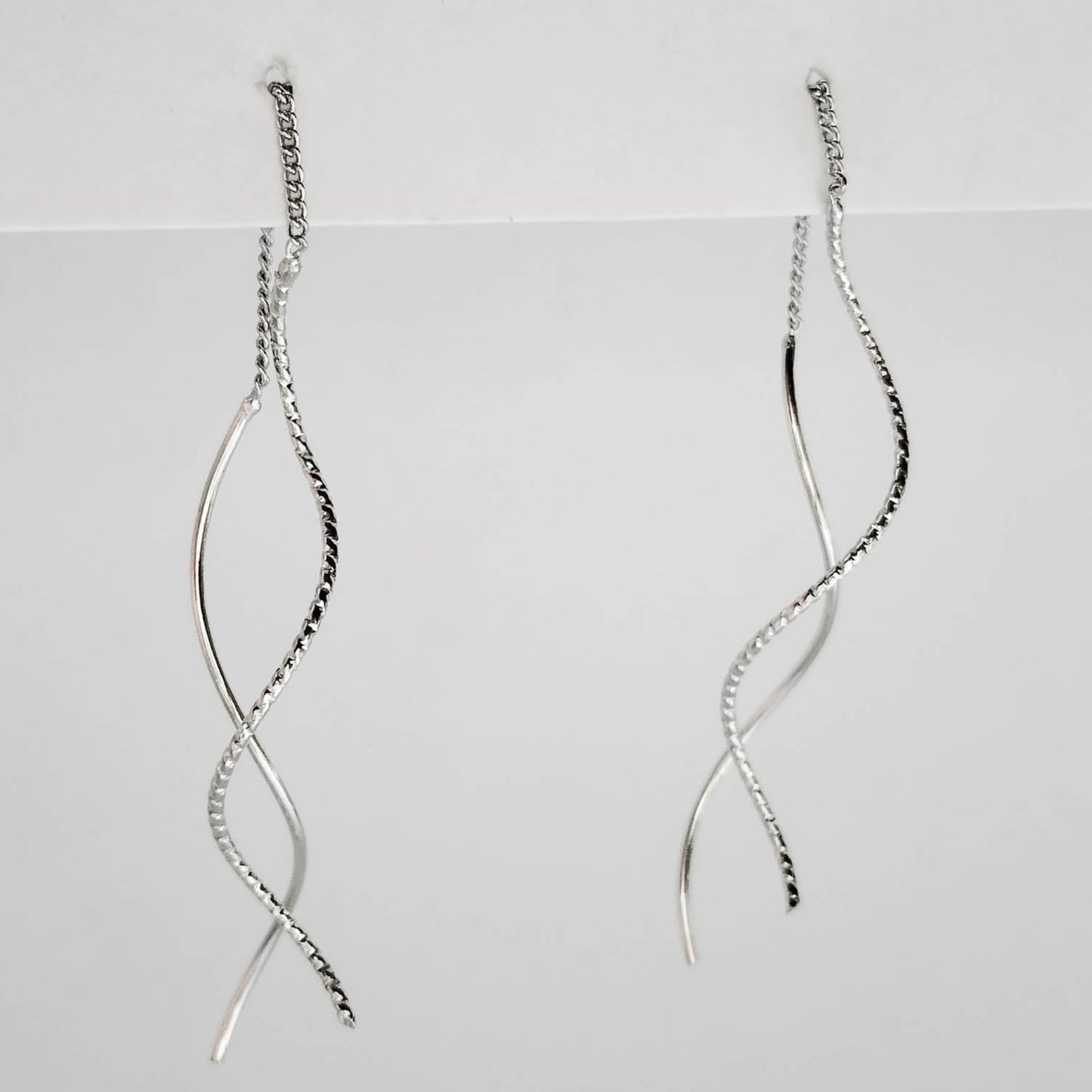 Textured Twist Dangle Earrings