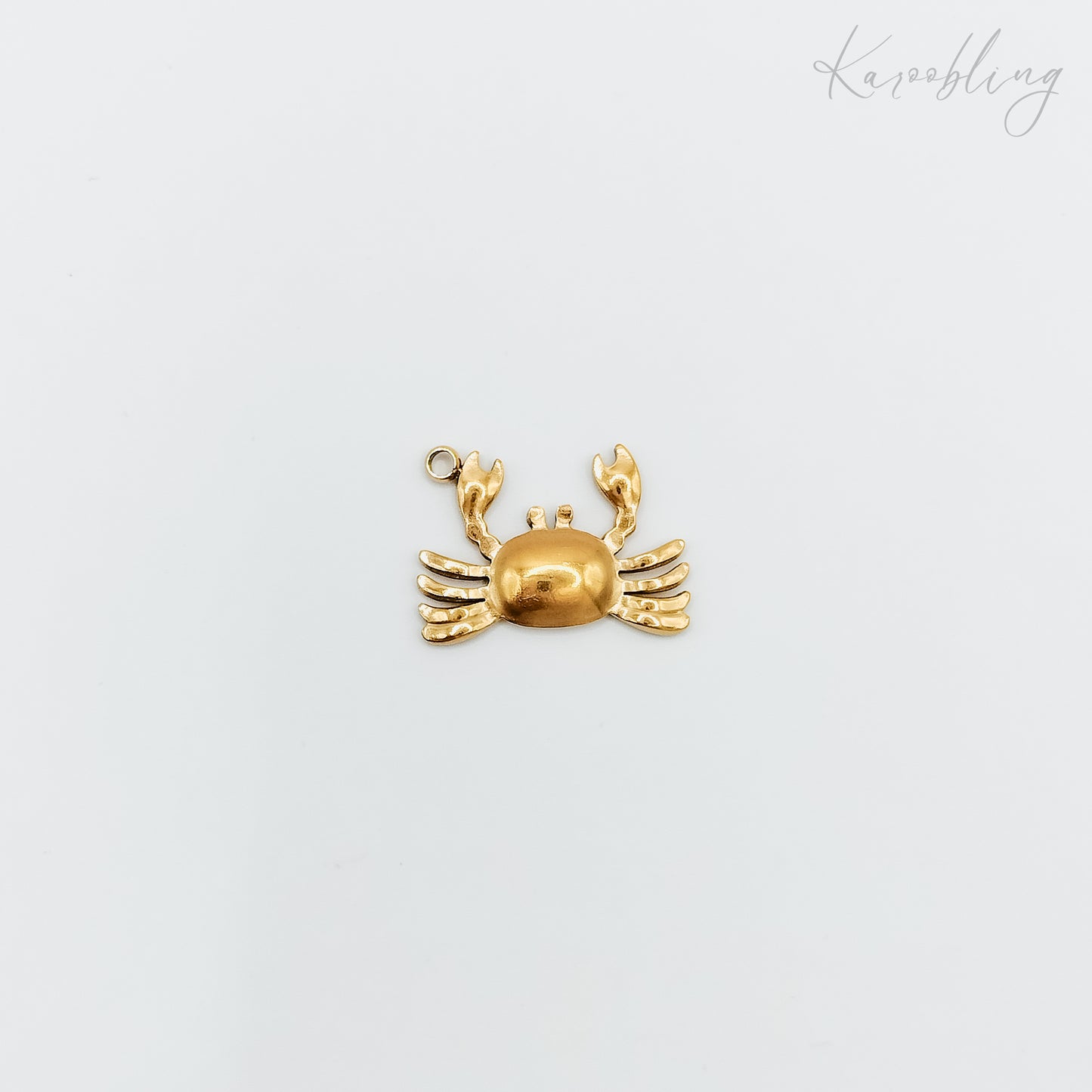 18K Gold Plated Crab Charm (water & tarnish proof)