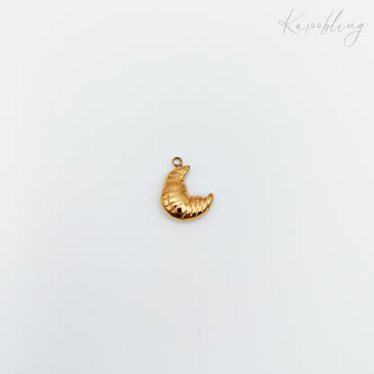 18K Gold Plated Croissant Charm (water & tarnish proof)
