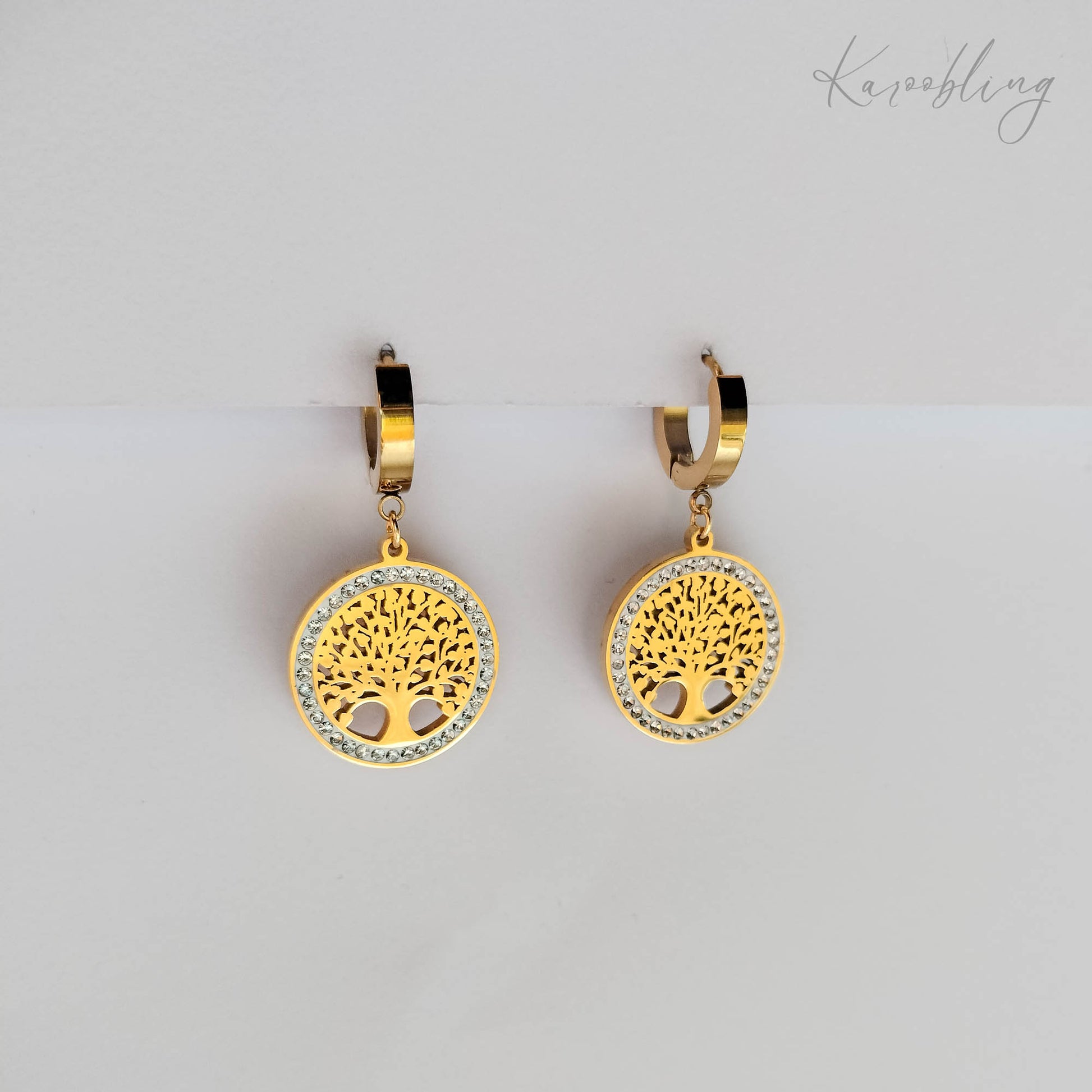 18K Gold Plated Eternal Roots Huggie Earrings