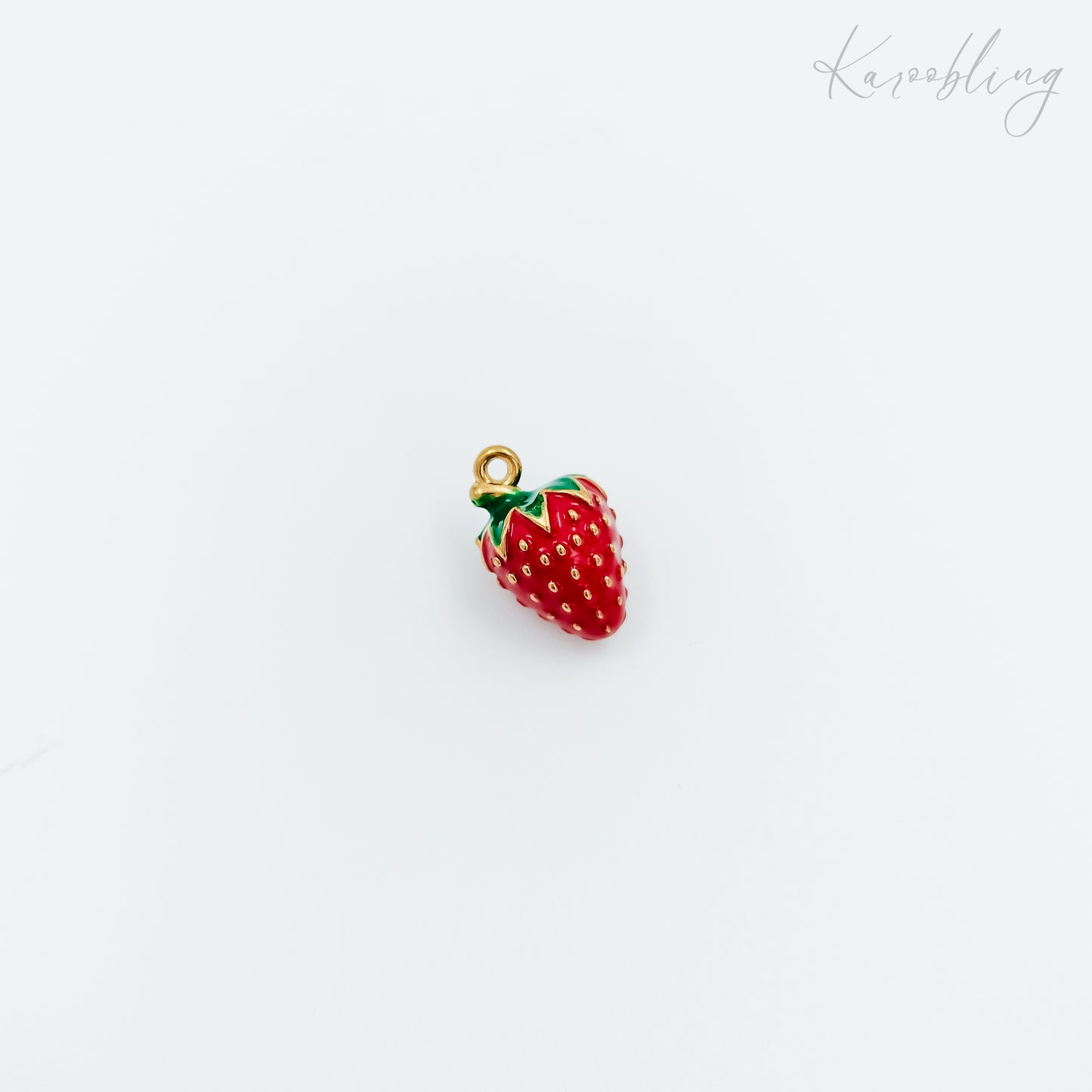 18k gold plated strawberry charm (water & tarnish proof)