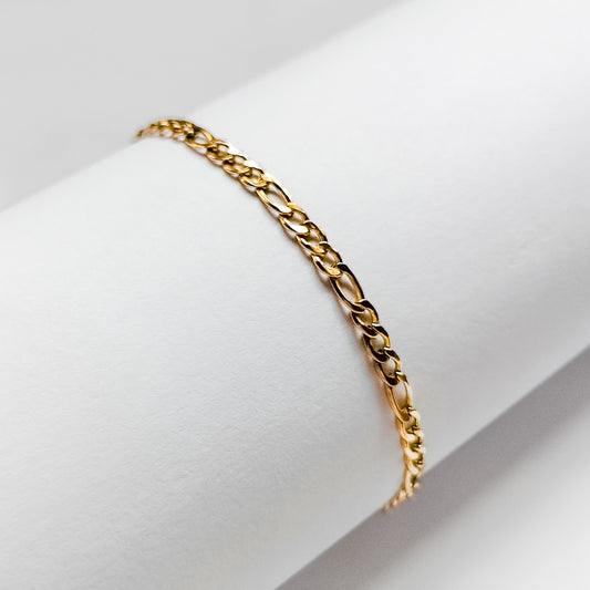 18k gold plated chain bracelet, water & tarnish proof