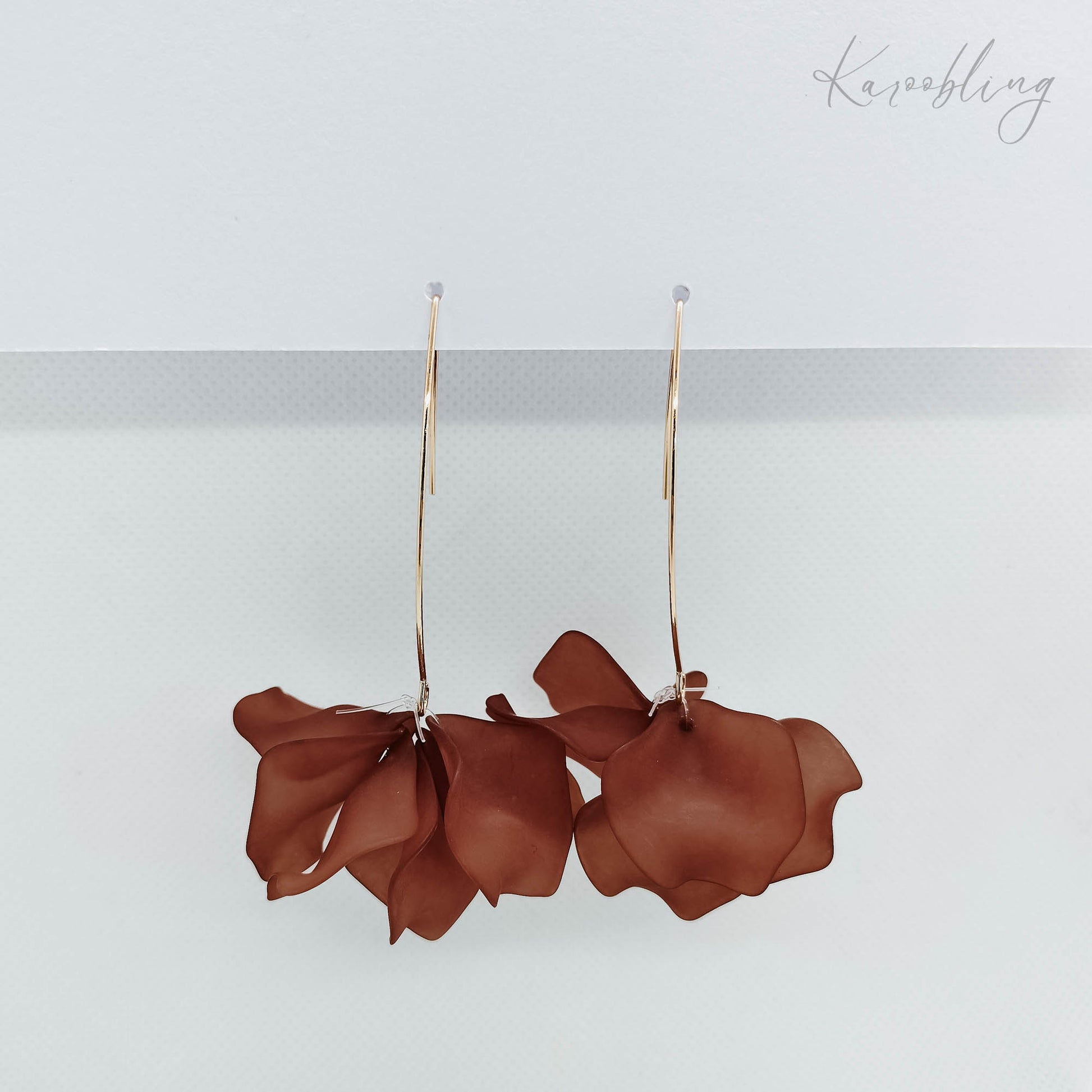 Brown BlossomDrops Earrings