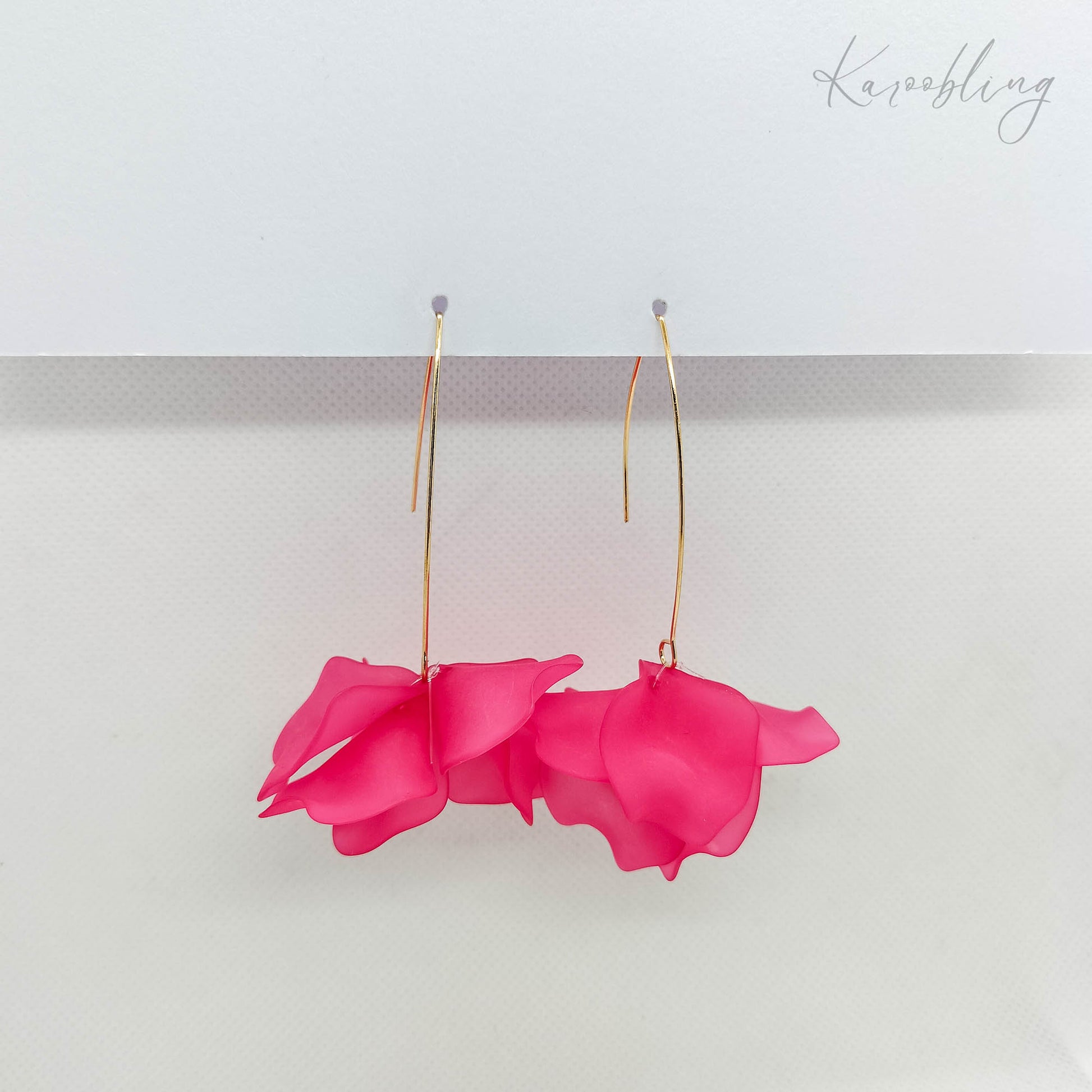 Cherise Pink BlossomDrops Earrings