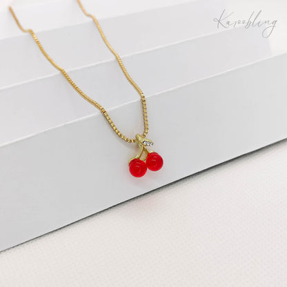 cherry pendant necklace