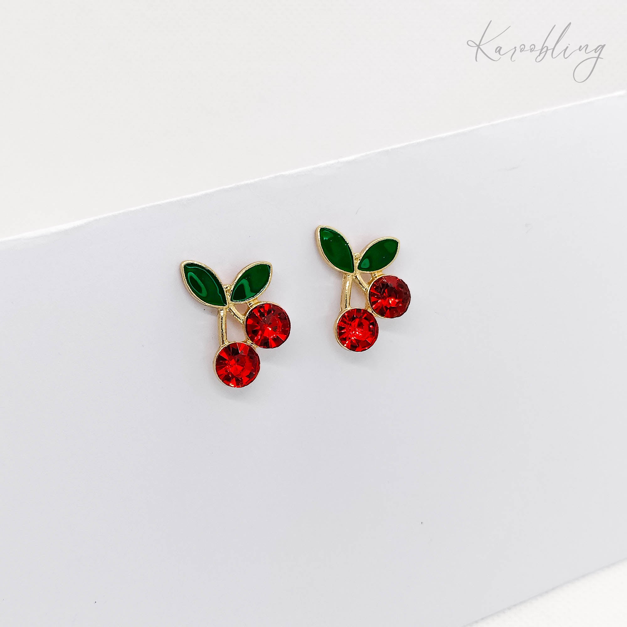 Cherry Stud Earrings Karoobling Jewelry