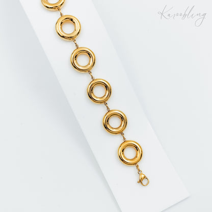circle link bracelet 18K gold plated (water & tarnish proof)