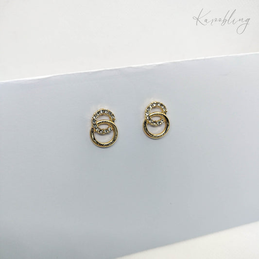 Dazzle Linked Stud Earrings Karoobling Jewelry