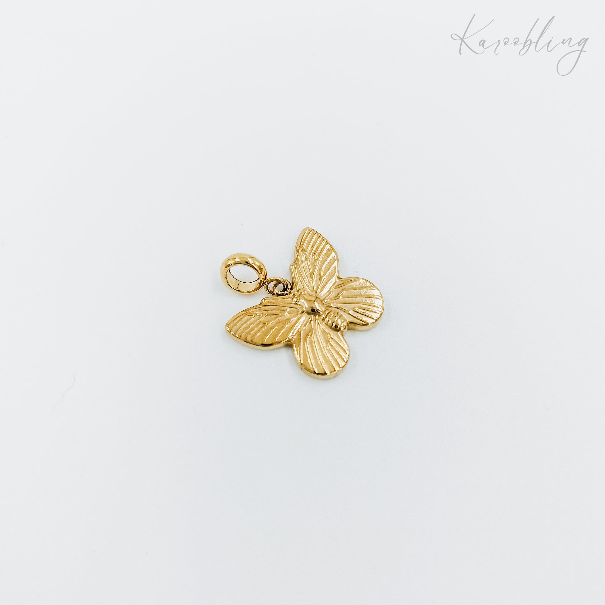 detailed butterfly charm gold plated (water & tarnish proof)