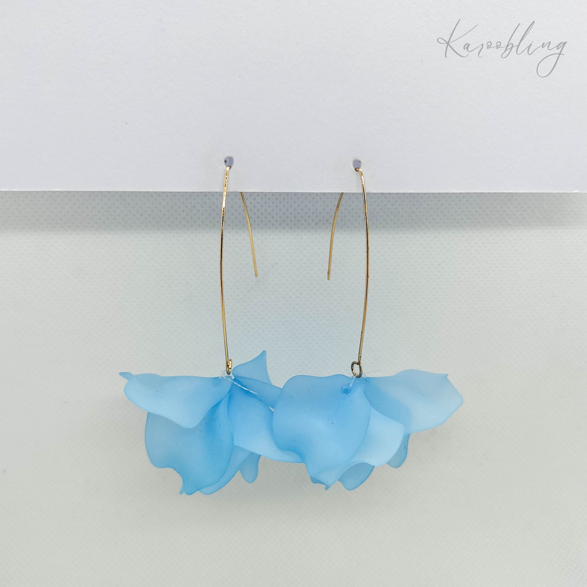 Dusty Blue BlossomDrops Earrings