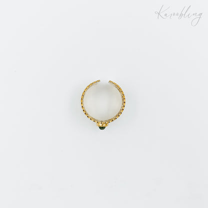 floral cut out ring gold plated (water & tarnish proof)