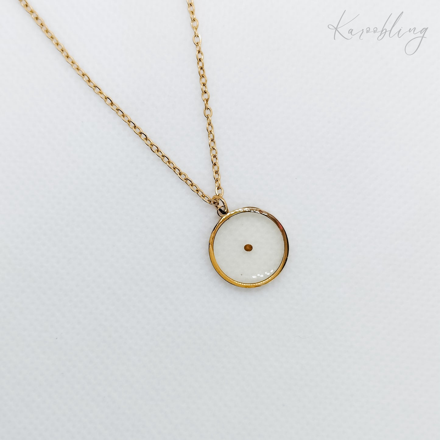 gold-plated round mustard seed necklace (water & tarnish proof)