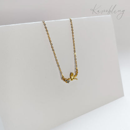 Gold Delicate Dove Necklace