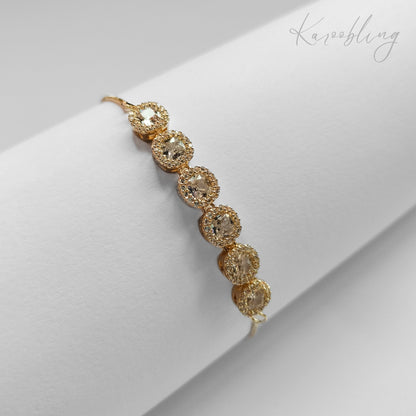 Gold Halo Glow Bracelet - close up