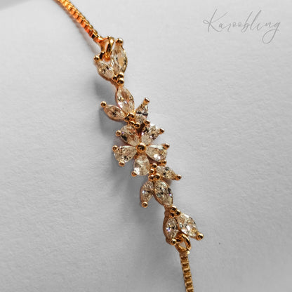 Gold Petite Blossom Bracelet - close up