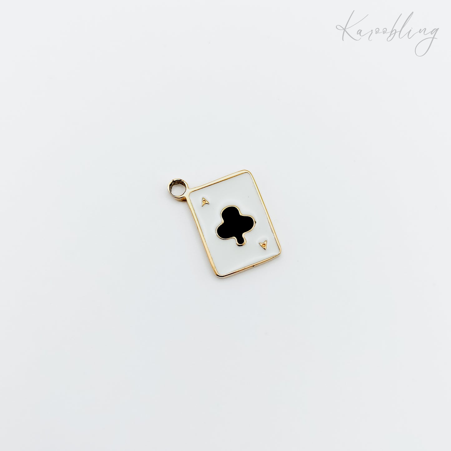 Gold Plated Ace of Clovers Charm (water & tarnish proof)