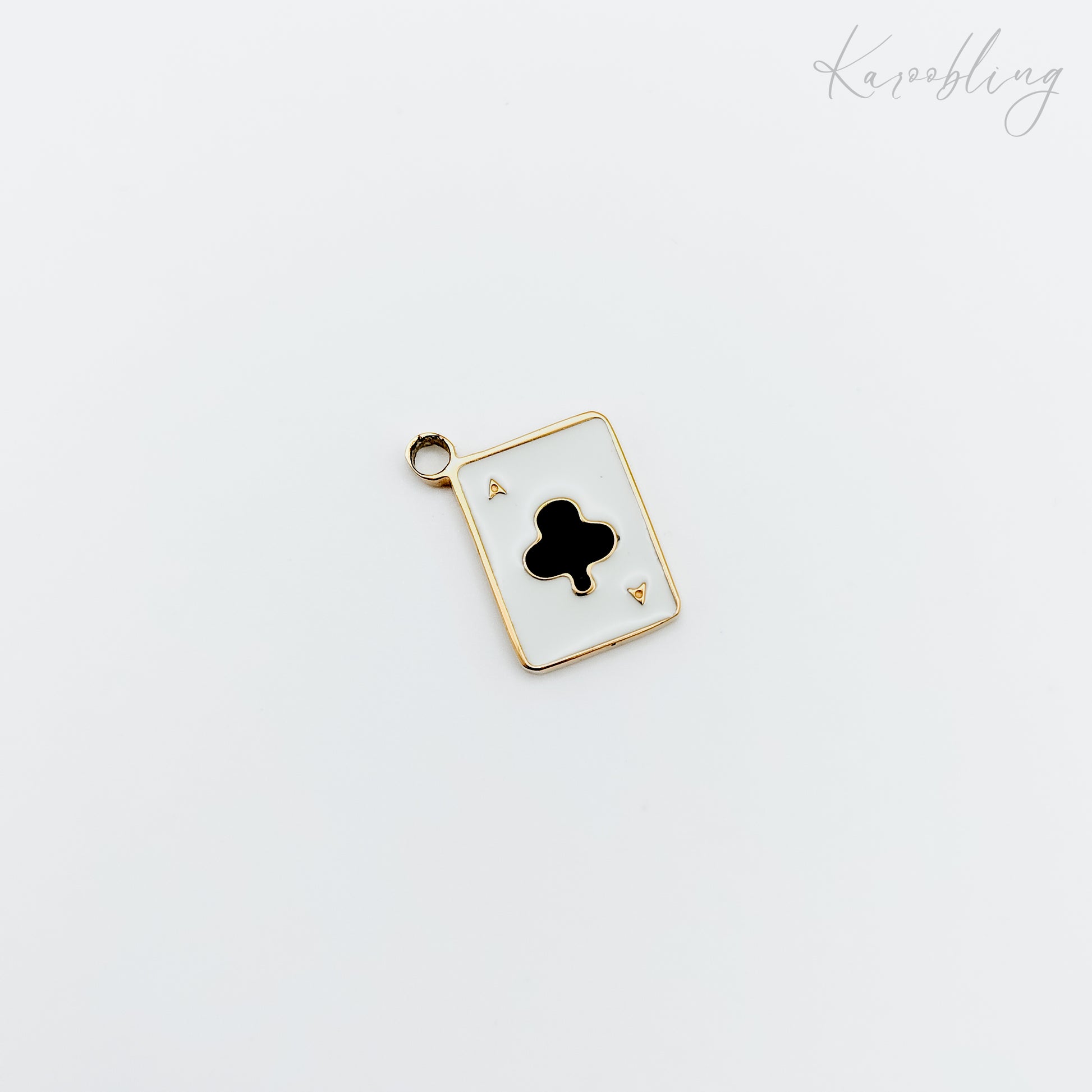 Gold Plated Ace of Clovers Charm (water & tarnish proof)
