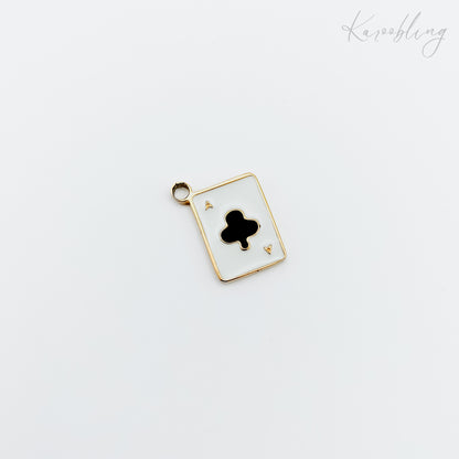 Gold Plated Ace of Clovers Charm (water & tarnish proof)