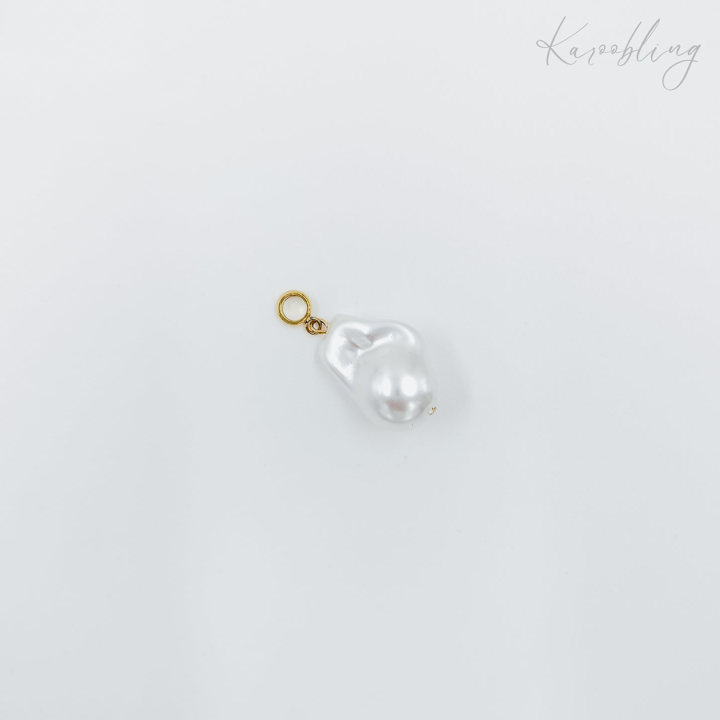 gold plated baroque pearl charms large water & tarnish proof)