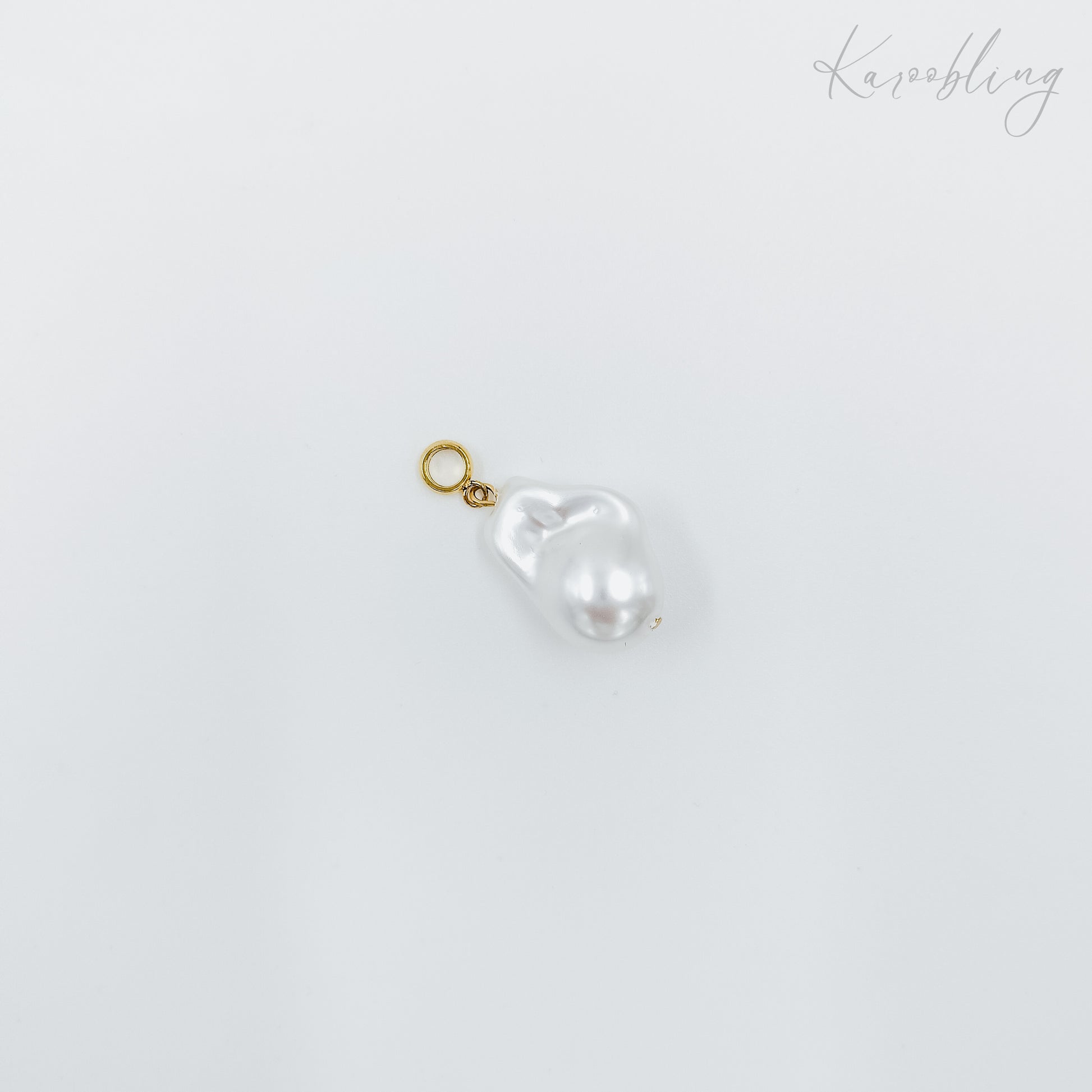 gold plated baroque pearl charms large water & tarnish proof)