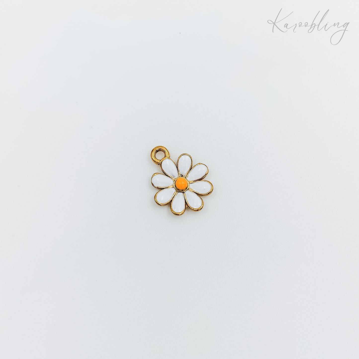 gold plated daisy charm (water & tarnish proof)