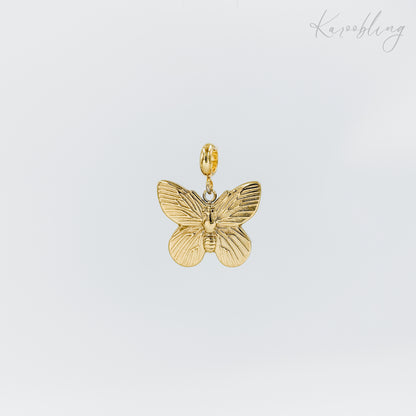 gold plated detailed butterfly charm (water & tarnish proof)