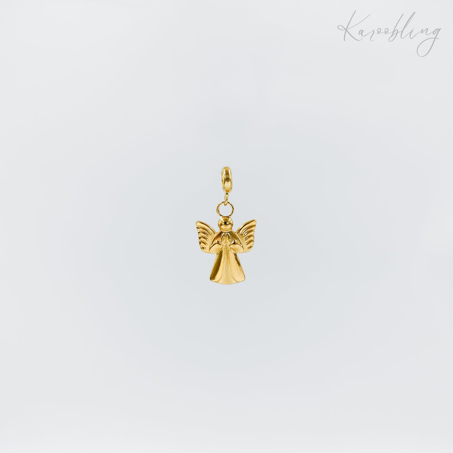 gold plated medium angel charm (water & tarnish proof)