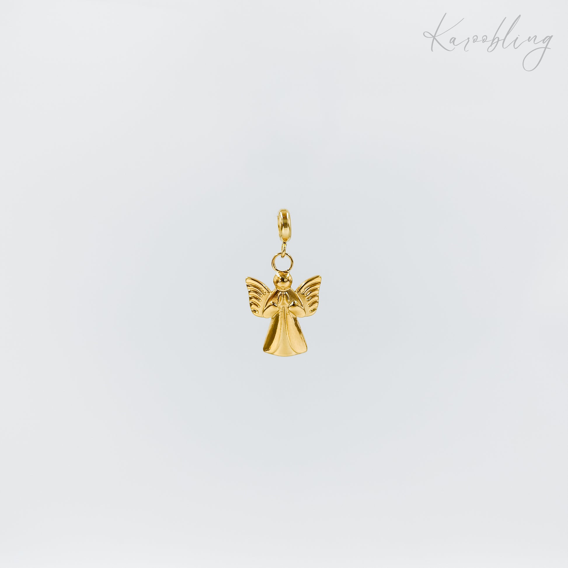 gold plated medium angel charm (water & tarnish proof)