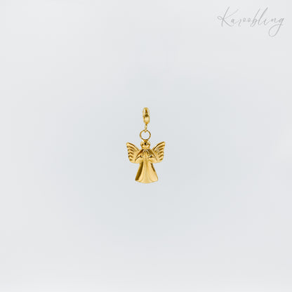 gold plated medium angel charm (water & tarnish proof)