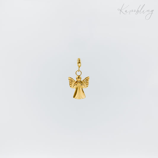 gold plated medium angel charm (water & tarnish proof)