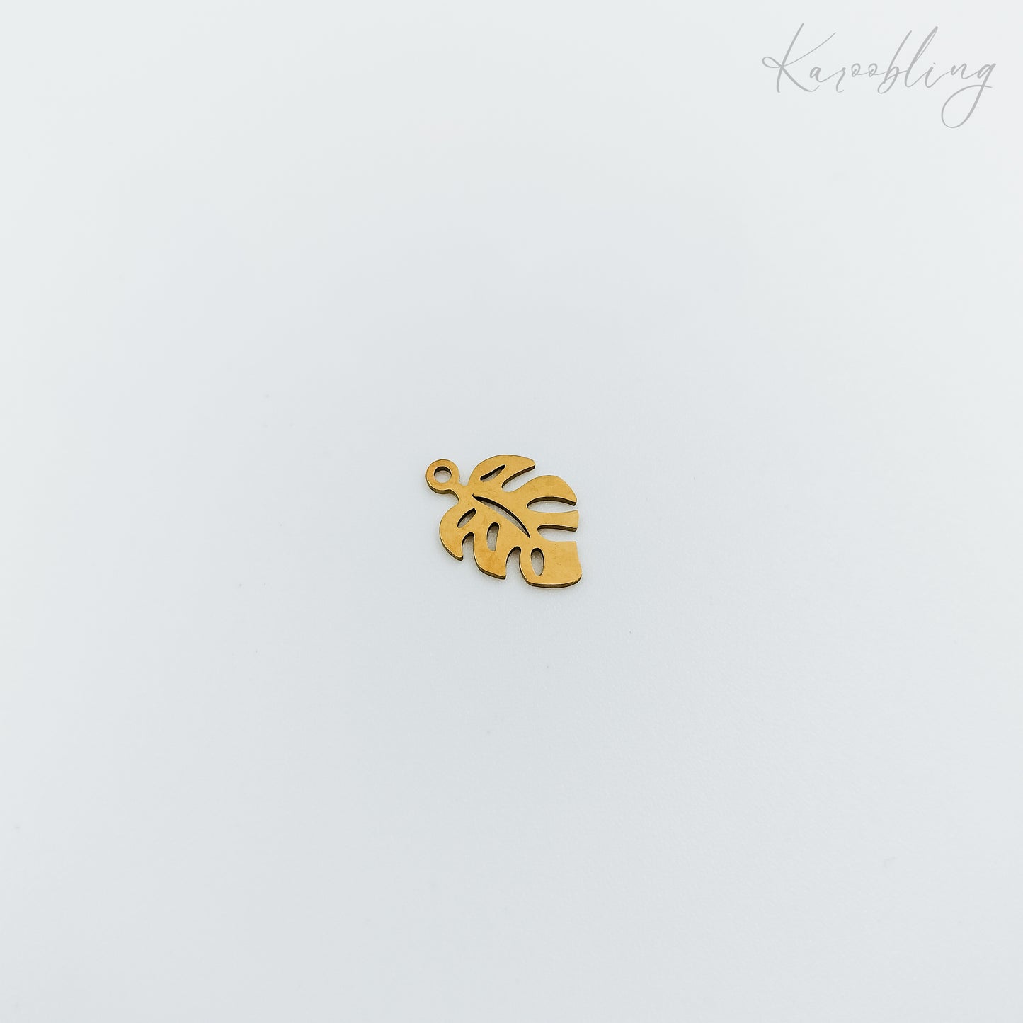 gold plated monstera leaf charm (water & tarnish proof)