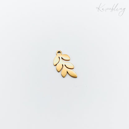 Gold Plated Olive Leaf Charm (water & tarnish proof)