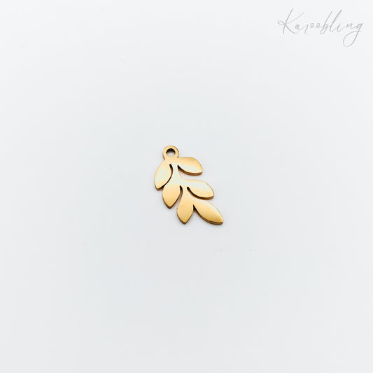 Gold Plated Olive Leaf Charm (water & tarnish proof)