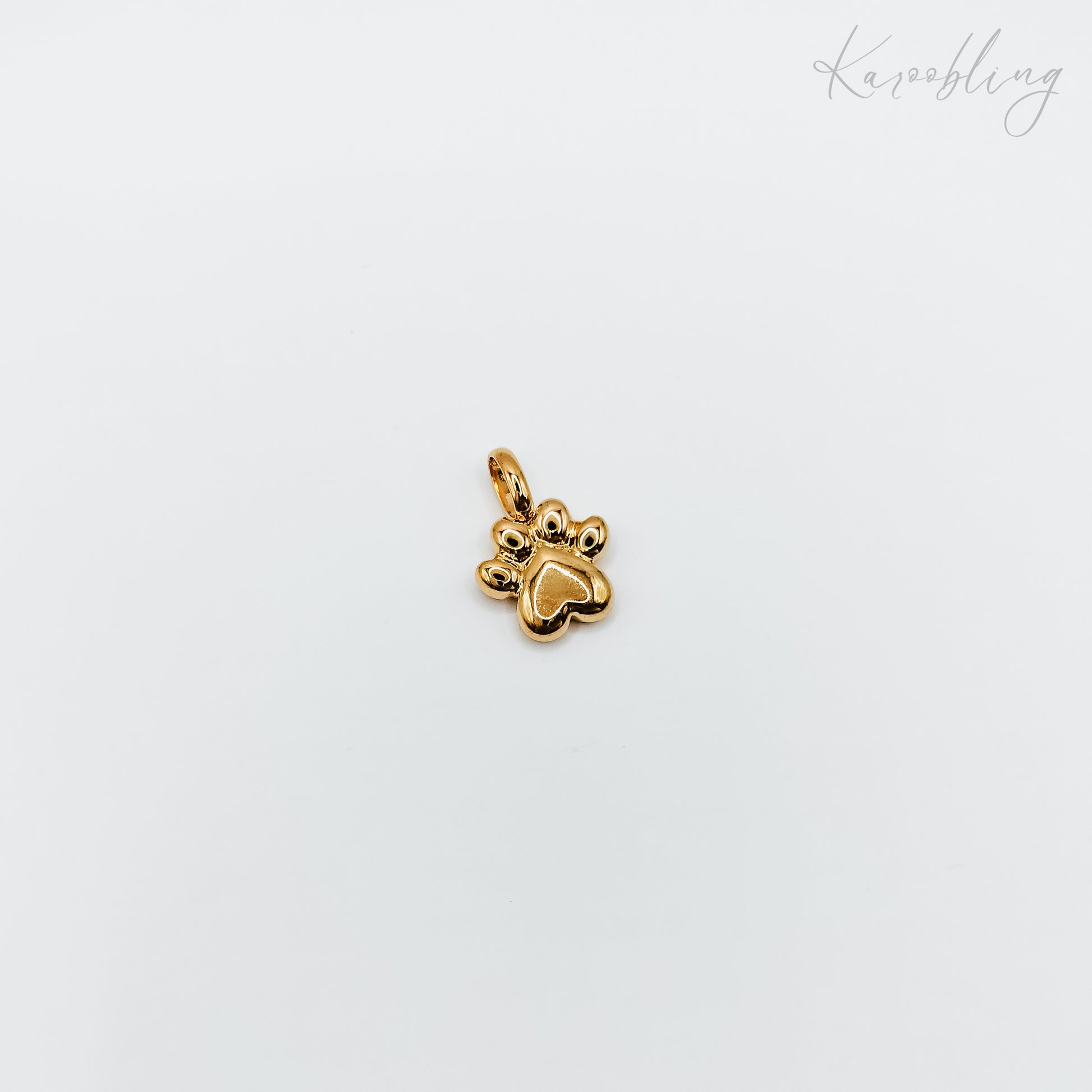 Gold Plated Paw Print Charm (water & tarnish proof)