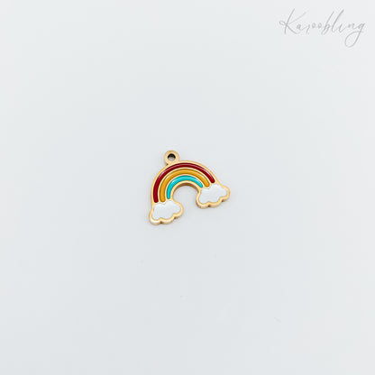 Gold Plated Rainbow Cloud Charm (water & tarnish proof)