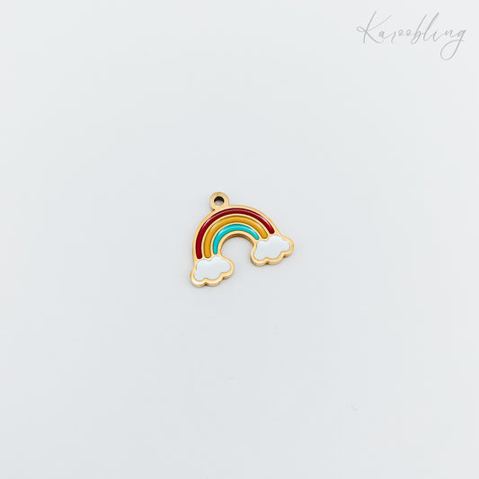 Gold Plated Rainbow Cloud Charm (water & tarnish proof)