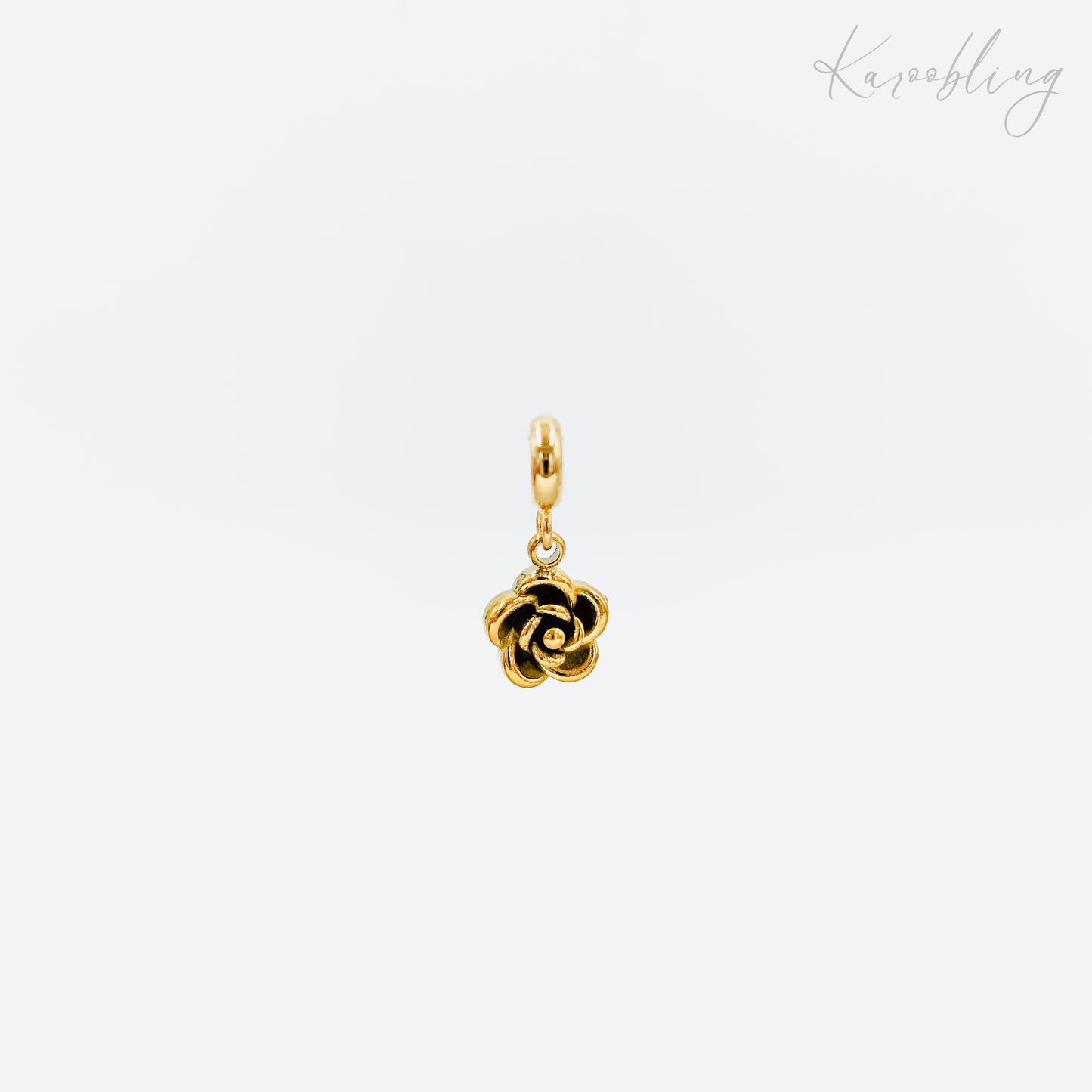 gold plated rose charm (water & tarish proof)